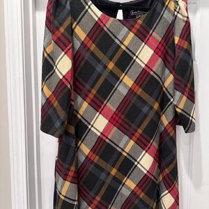 Jessica Howard Red and Black Checkered Dress